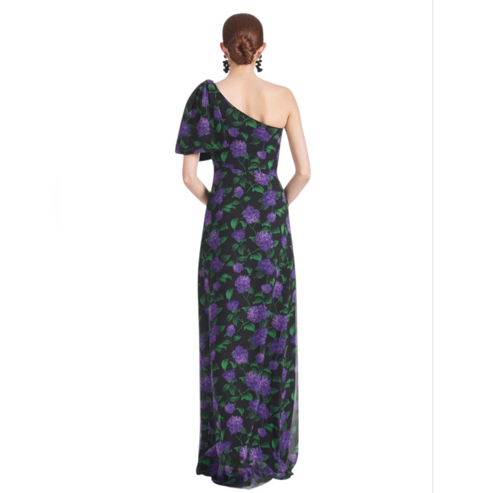 Sachin & Babi Chelsea One Shoulder Bow Gown - Picture 2 of 5